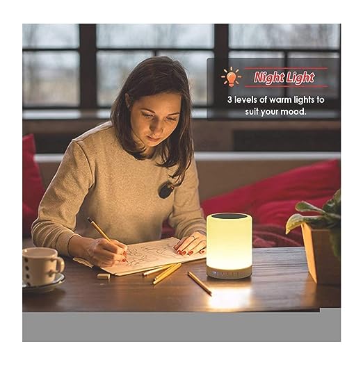 Smart Touch LAMP Speaker Wireless Night Light LED Touch Lamp Speaker with Portable Bluetooth & HiFi Speaker with Smart Colour Changing Touch Control, USB Rechargeable Smart Touch LAMP Speaker Wireless Night Light LED Touch Lamp Speaker with Portable Bluetooth & HiFi Speaker with Smart Colour Changing Touch Control, USB Rechargeable